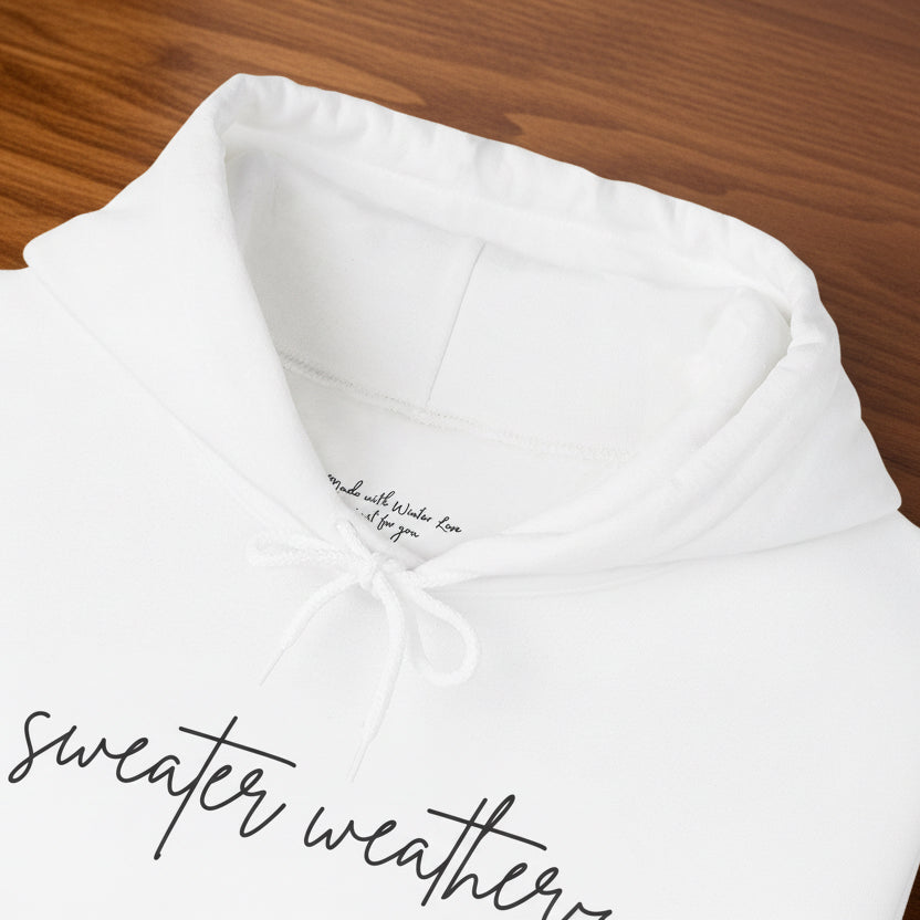 Sweater Weather Hoodie with Heart accent sleeve