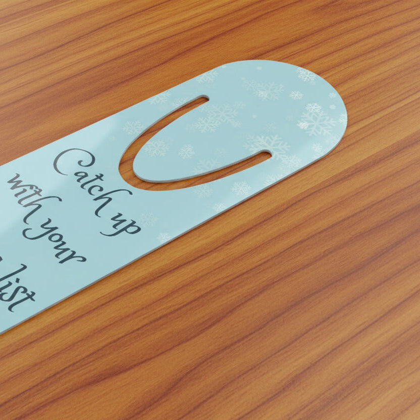 Winter Reading Metal Bookmark