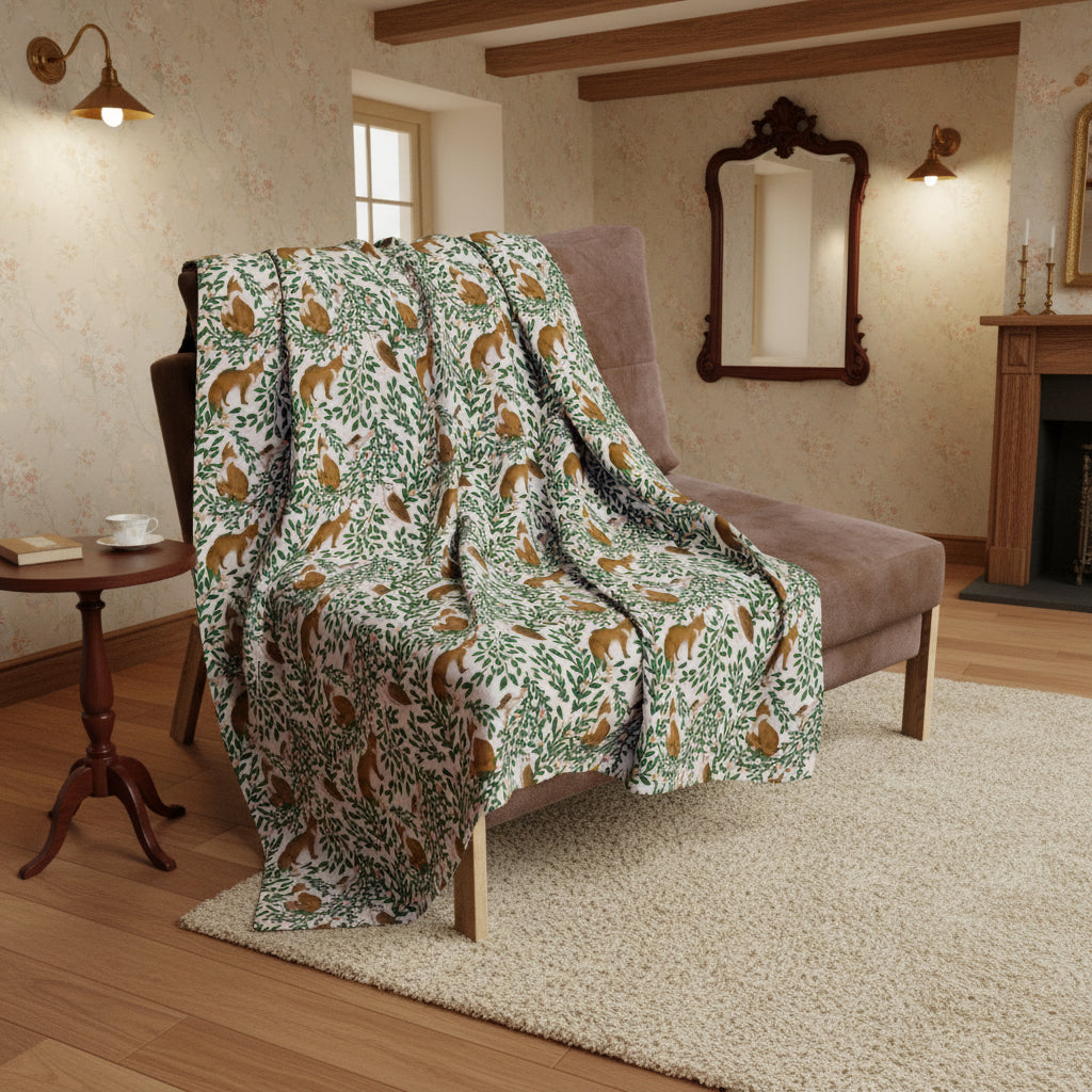 Fox & Owl Arctic Fleece Blanket
