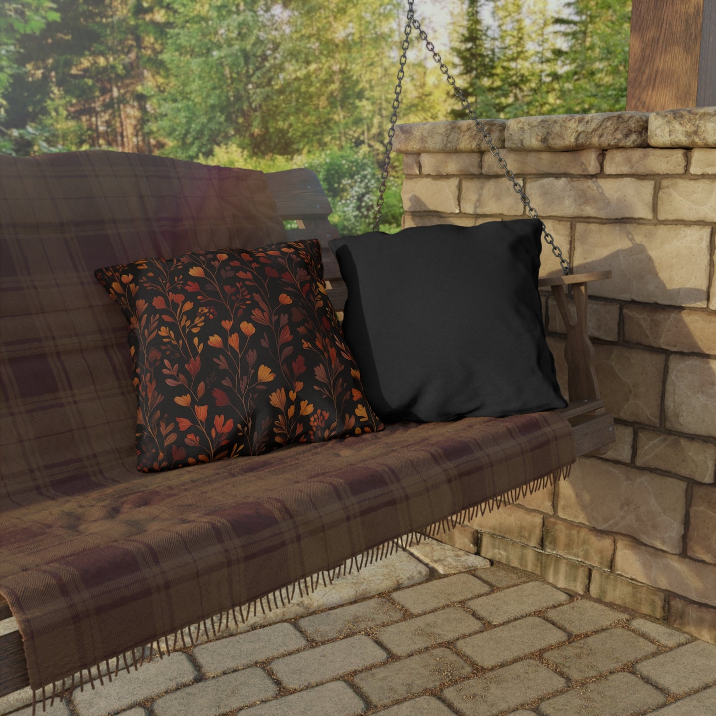 Autumn Floral Outdoor Pillow