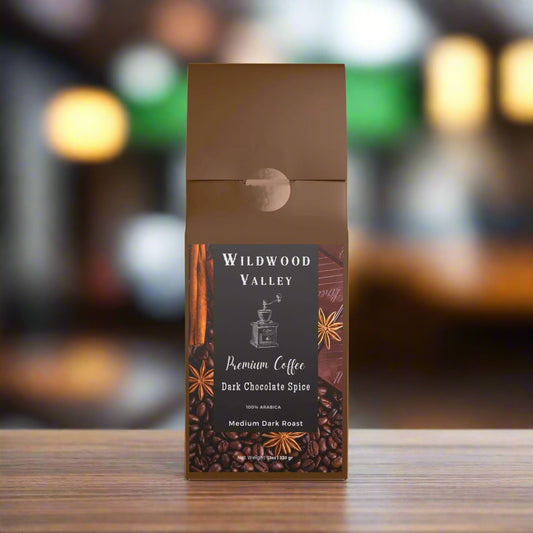 Dark Chocolate Spice Coffee Blend (Medium-Dark Roast) 12oz