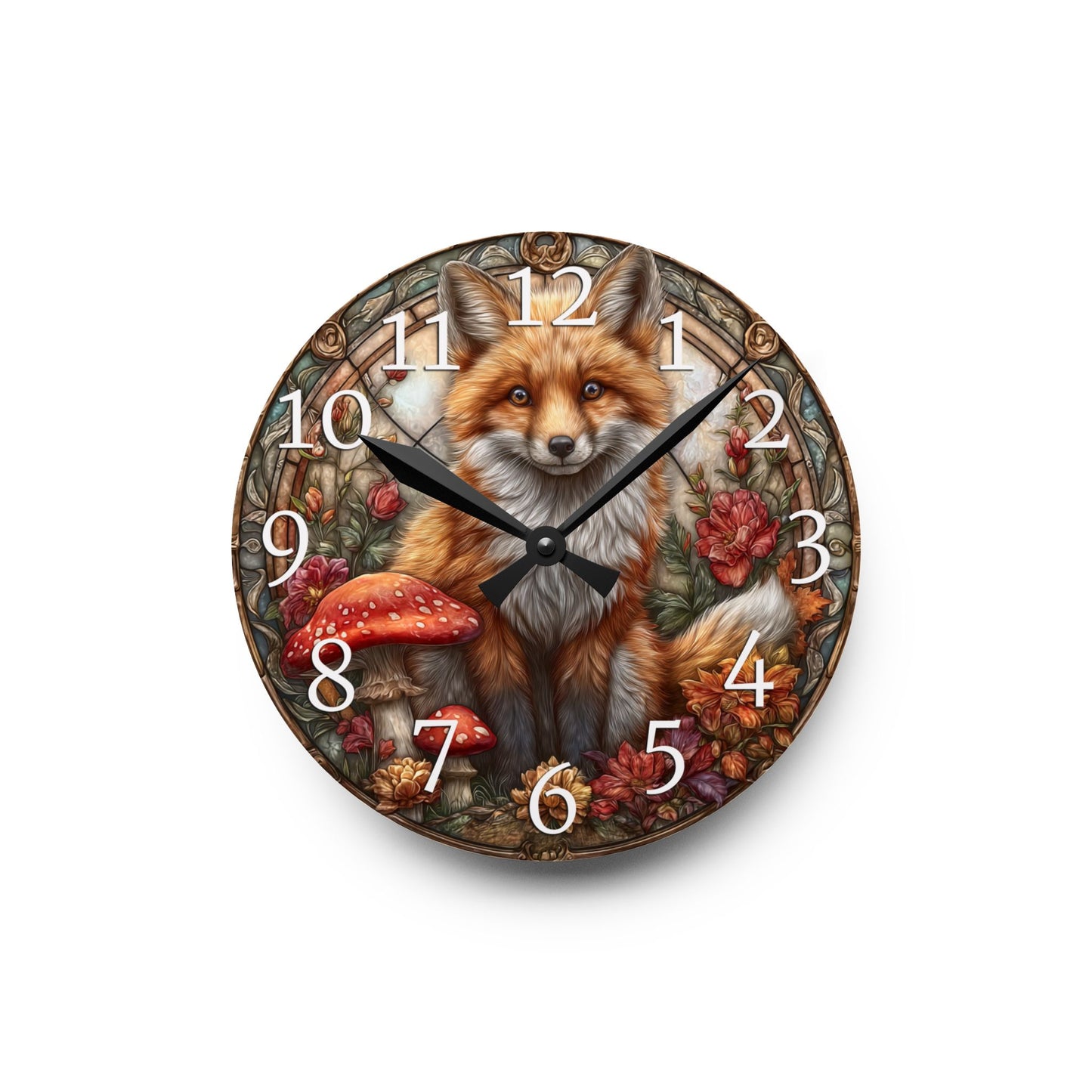 Autumn Fox Wall Clock