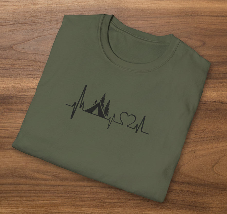 Camping Heartbeat T-Shirt