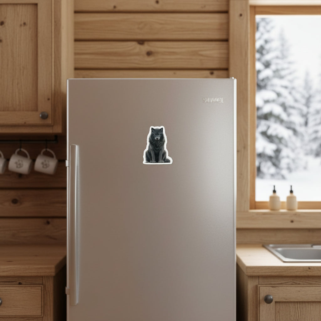 Gray Wolf Fridge Magnet