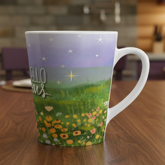 Hello Gorgeous Floral Meadow Latte Mug