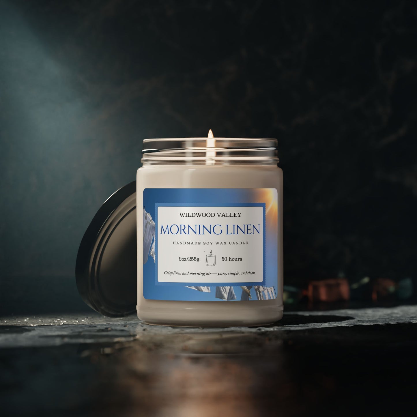 Morning Linen Scented Soy Candle