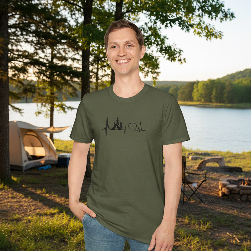 Camping Heartbeat T-Shirt