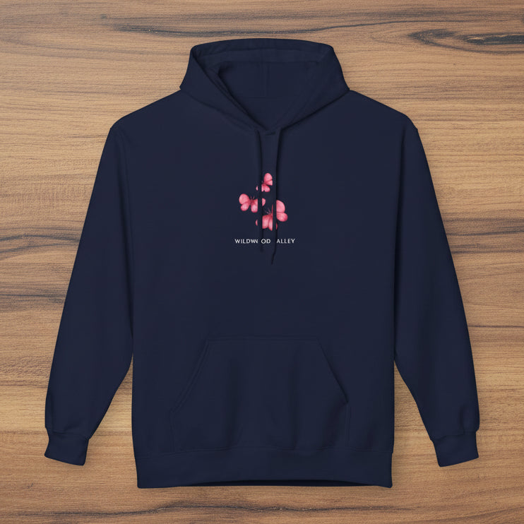 Pink Butterflies Wildwood Valley Hoodie