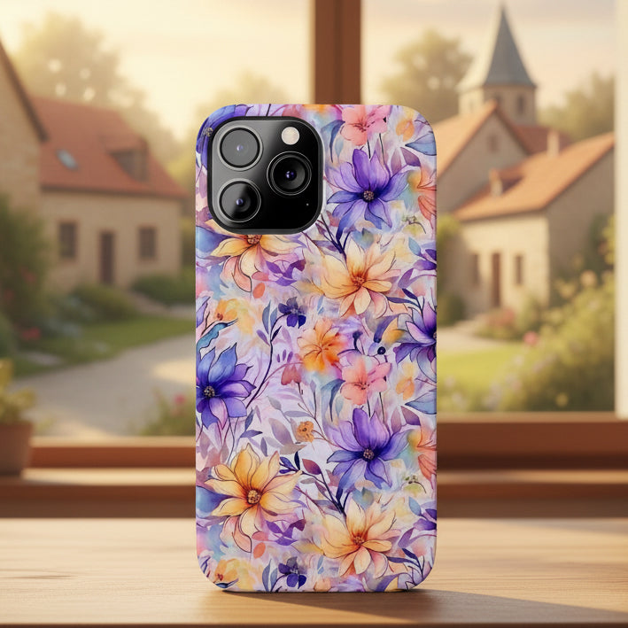 Floral Watercolor Slim Phone Case