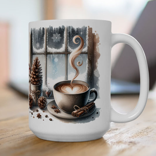 Winter Window 15 oz Ceramic Mug