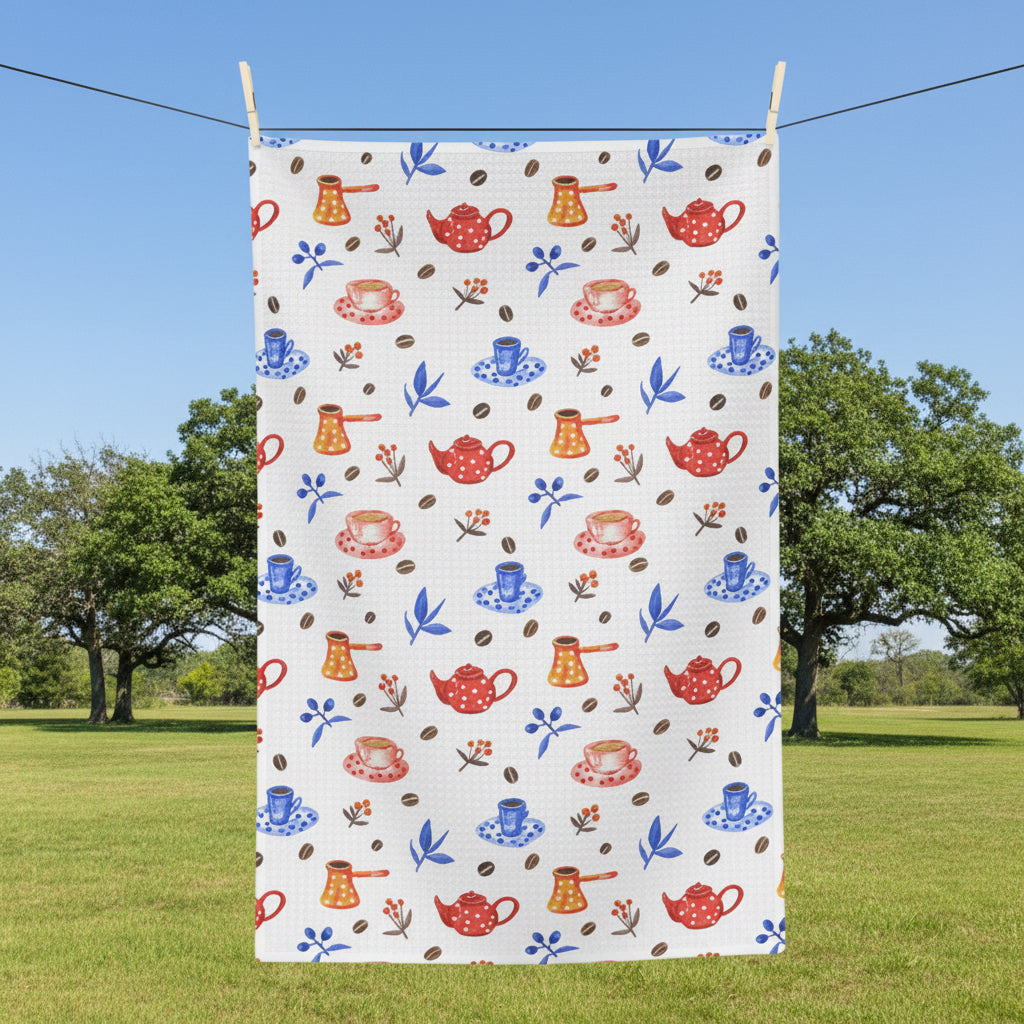 Tea Time Microfiber Kitchen Towel