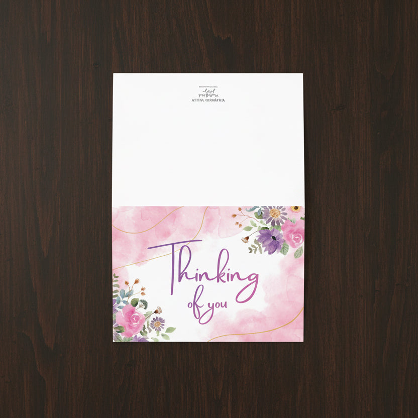 Thinking of You Floral Greeting Cards — Pack of  1 or 10