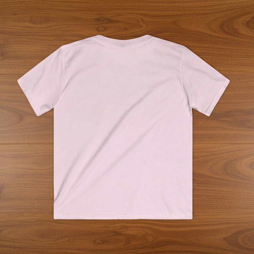 White t-shirt on a wooden surface
