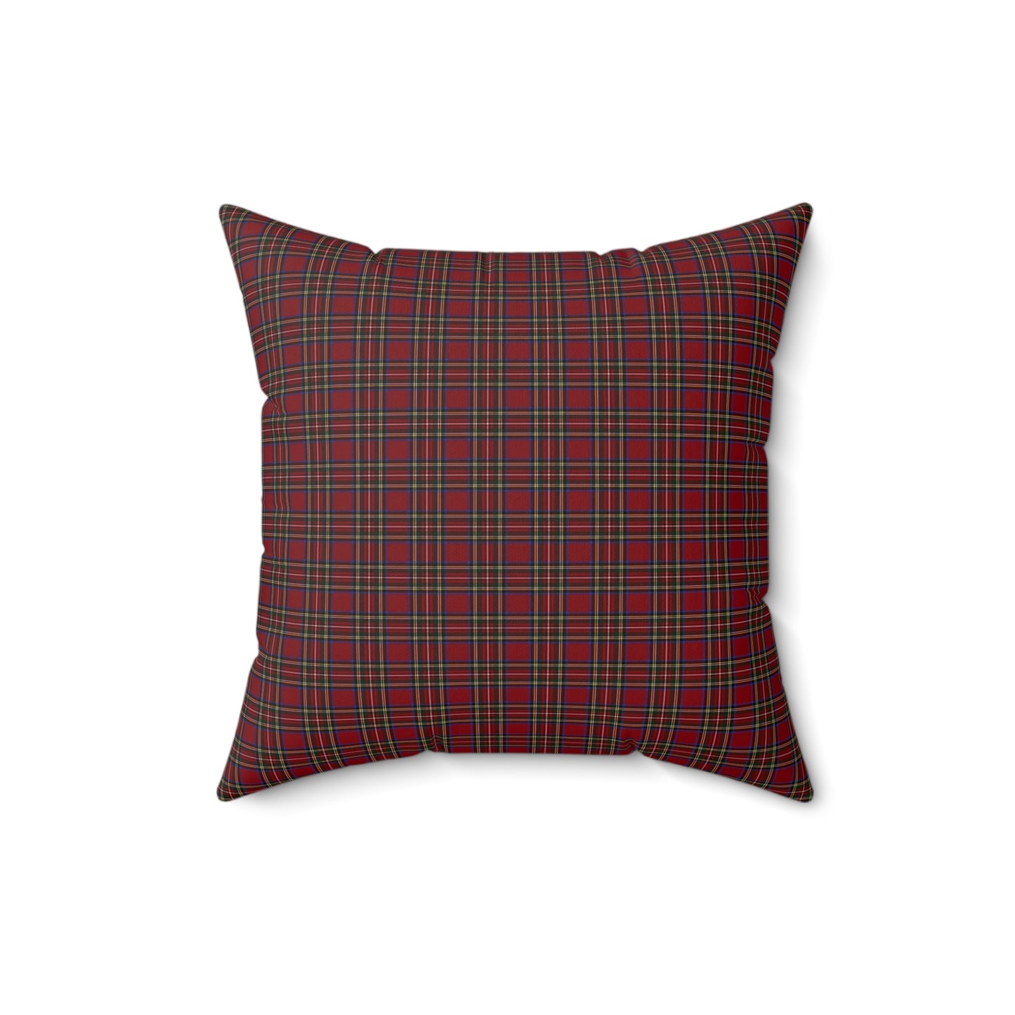 Christmas Eve Plaid Square Pillow