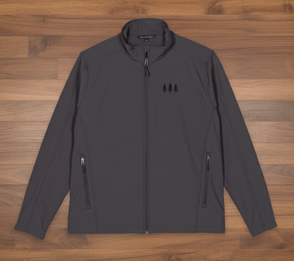 Men's Pine Embroidered Soft Shell Jacket