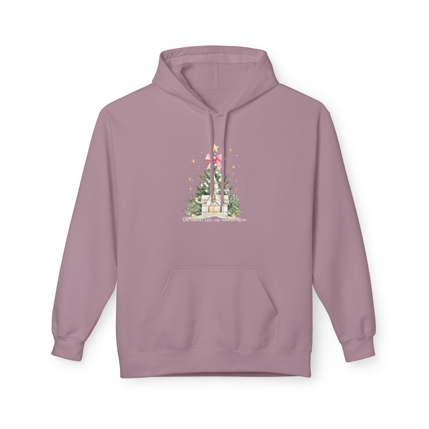 Oh Come Let Us Adore Him Adult Hoodie