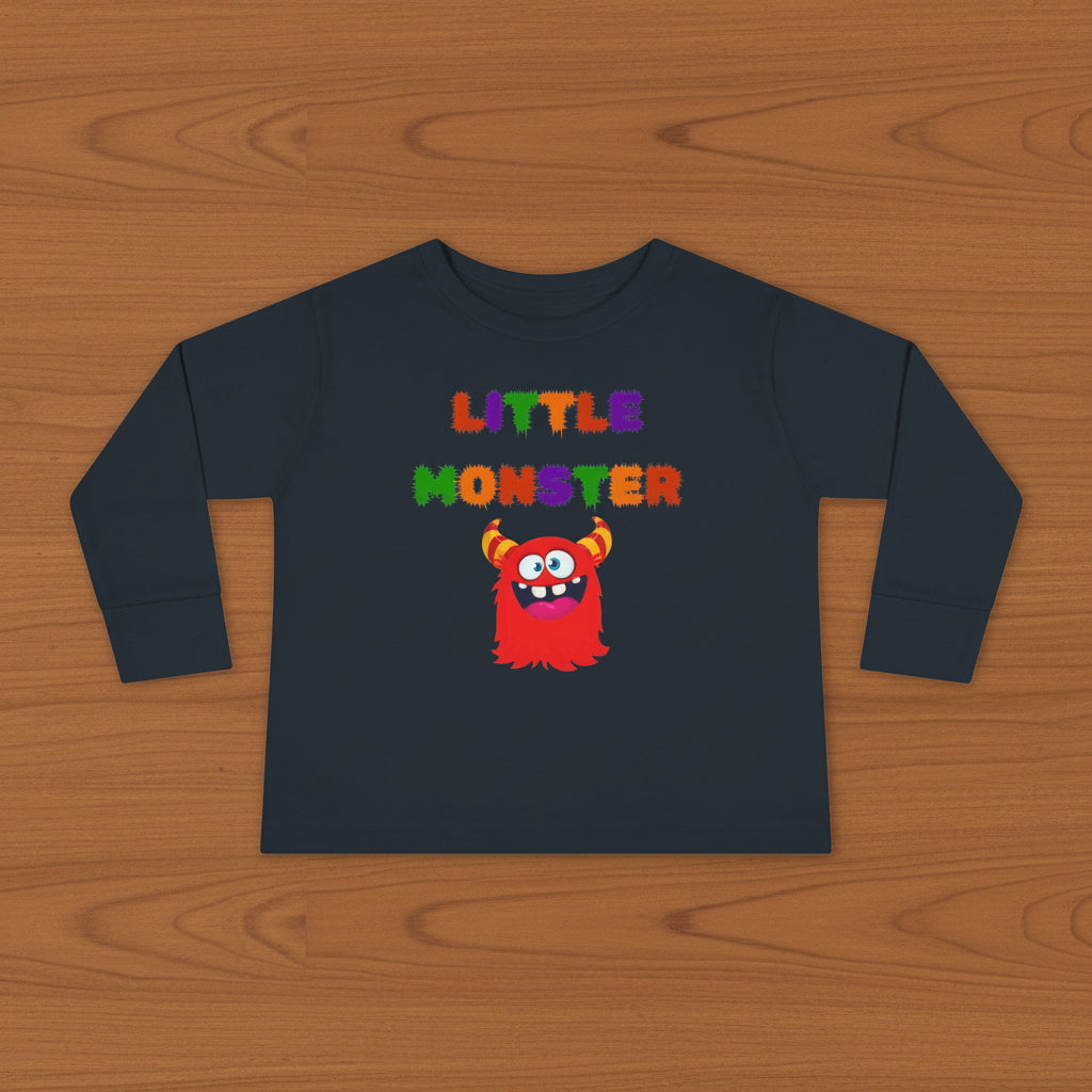 Little Red Monster Toddler Long Sleeve Tee