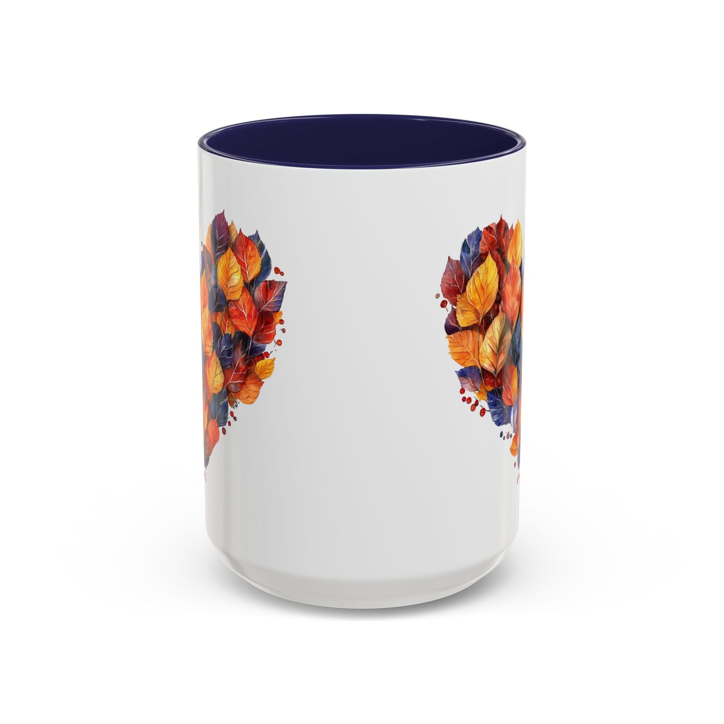 Autumn Leaf Heart Accent Coffee Mug | 11oz or 15oz