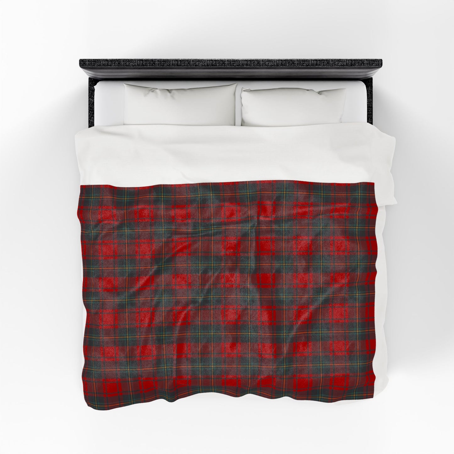 Red Plaid Velveteen Plush Blanket
