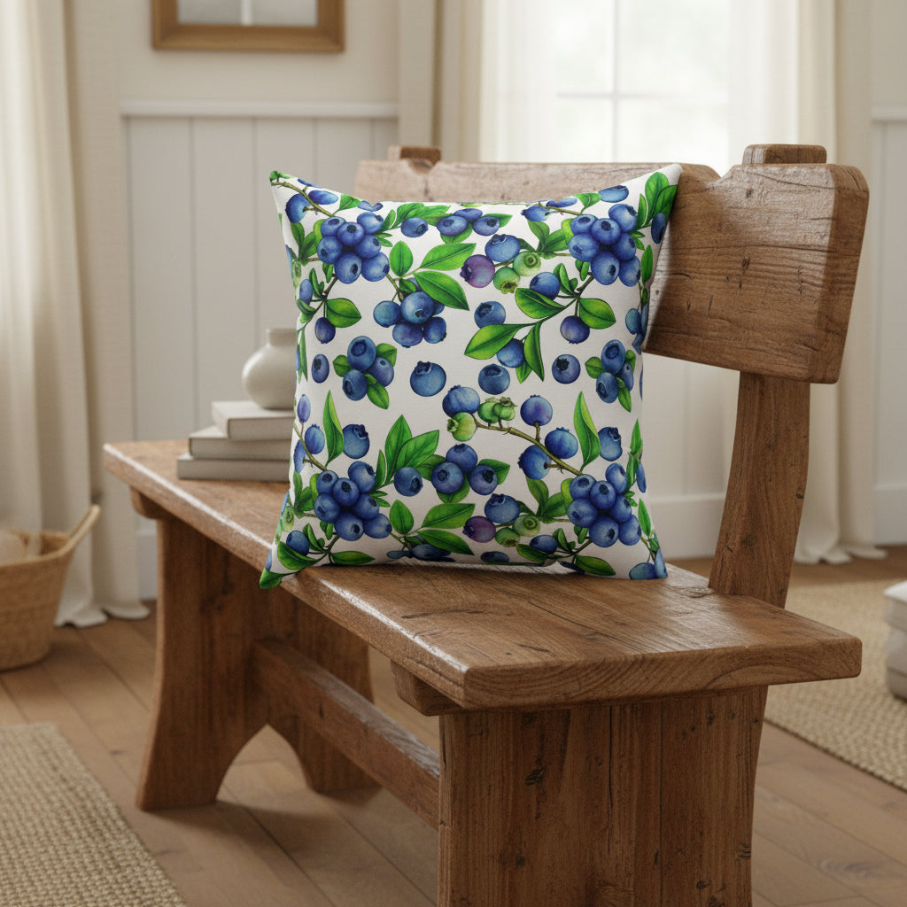 Blueberry Faux Suede Pillow