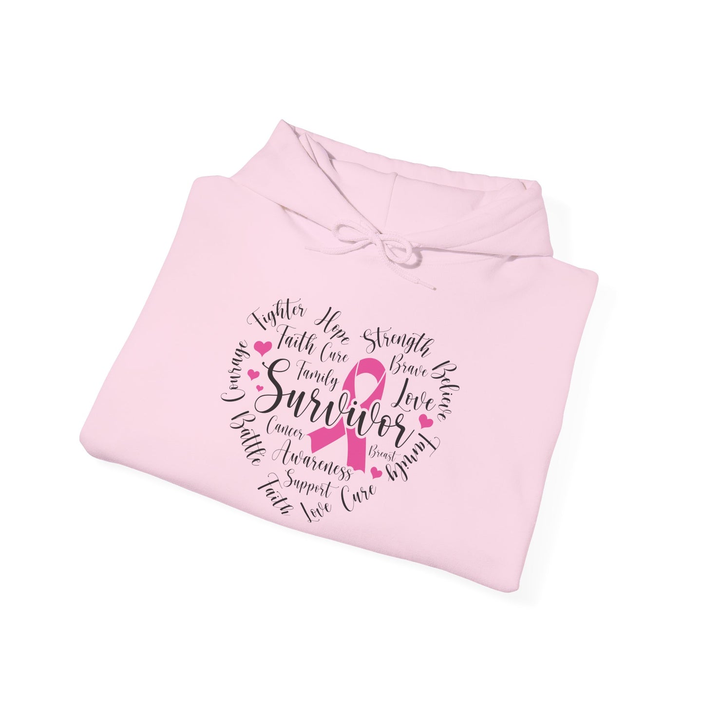 Cancer Survivor Heart Adult Hoodie