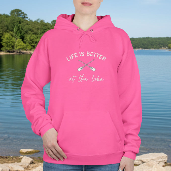 Life Is Better at the Lake Hoodie with paddles