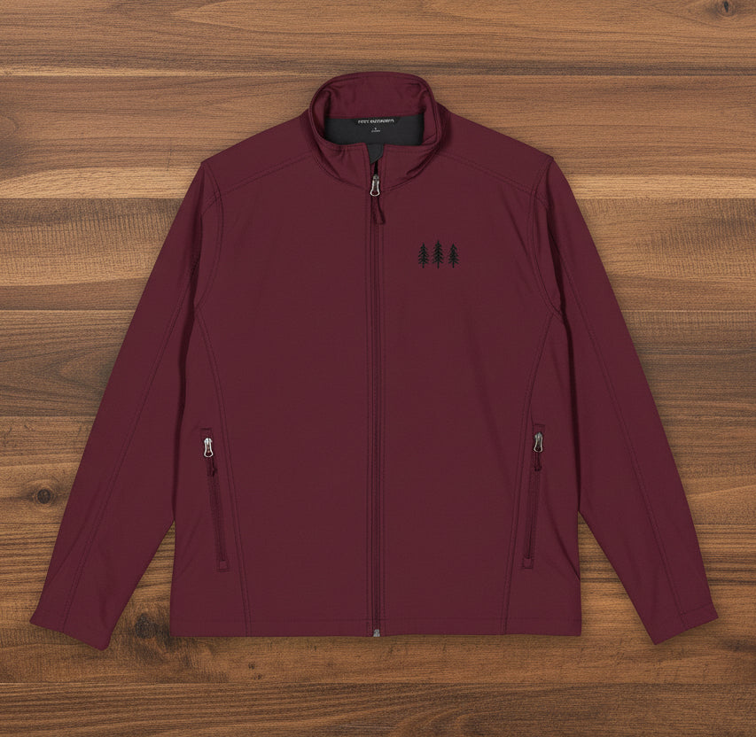 Men's Pine Embroidered Soft Shell Jacket
