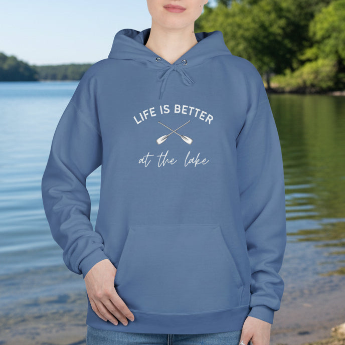 Life Is Better at the Lake Hoodie with paddles