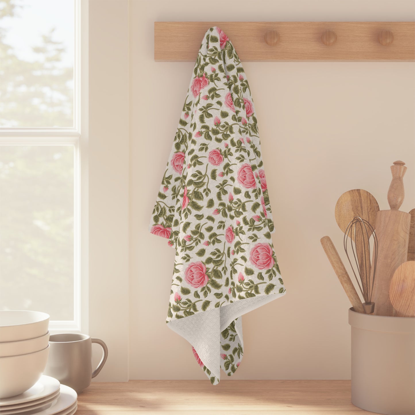 Vintage Roses Microfiber Kitchen Towel