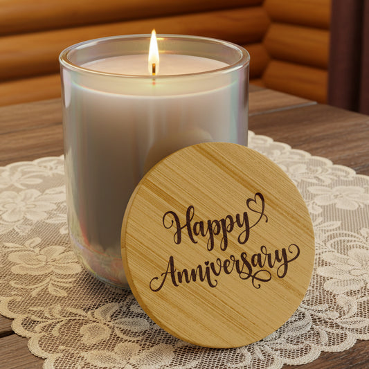 Happy Anniversary 14oz Engraved Soy Candle | Scented Gift Candle