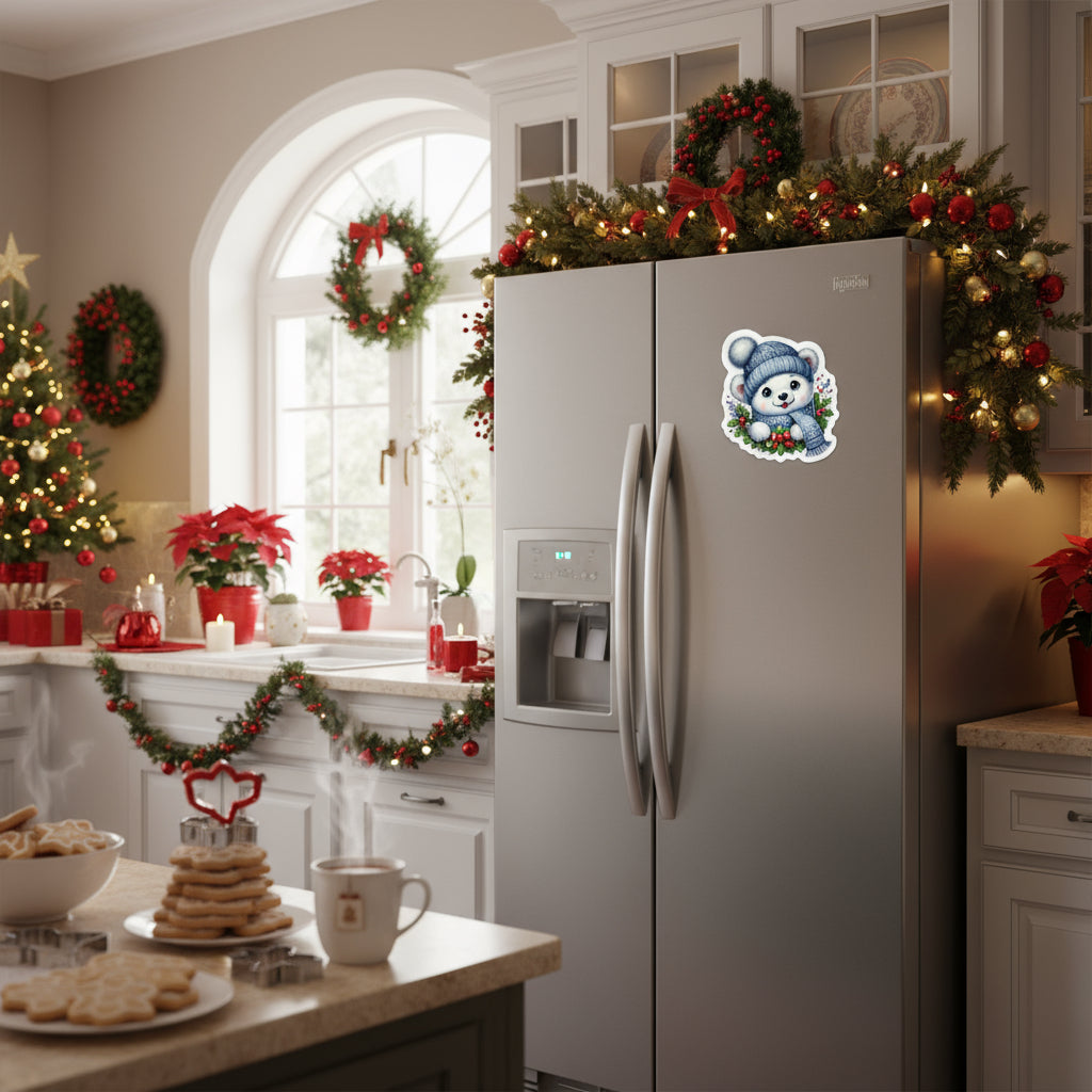 Winter Bear Fridge Magnet