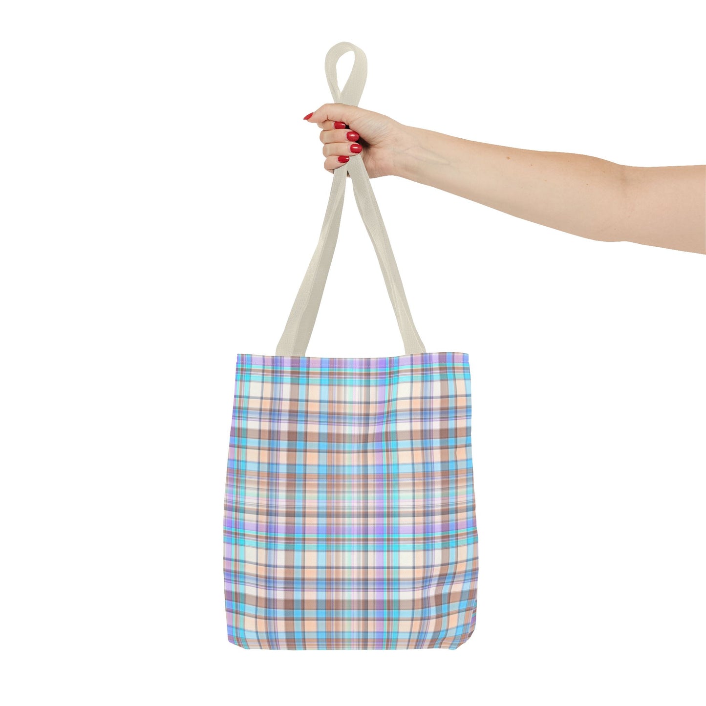 Pastel Plaid Tote Bag