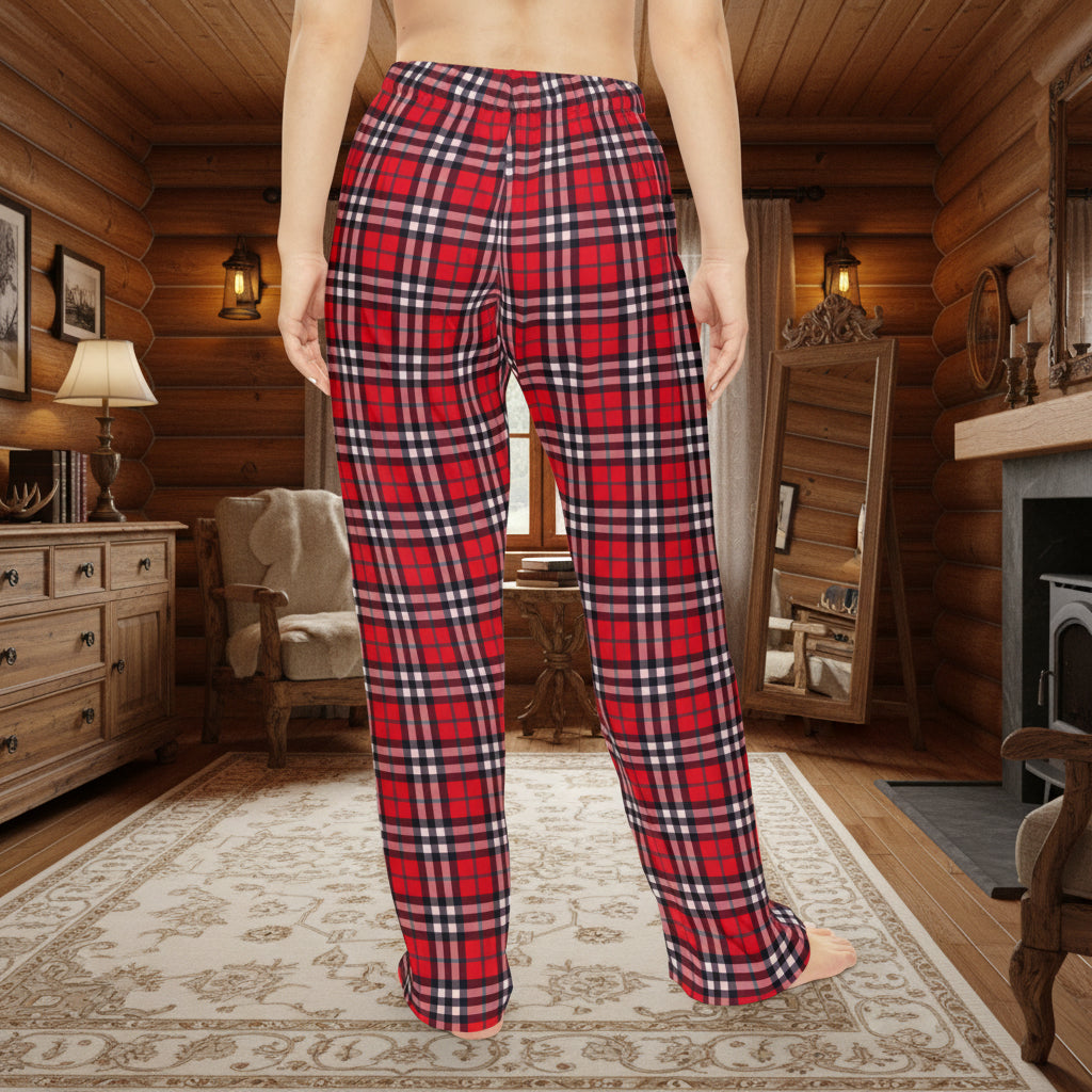 Red, White & Blue Plaid Women's Pajama Pants