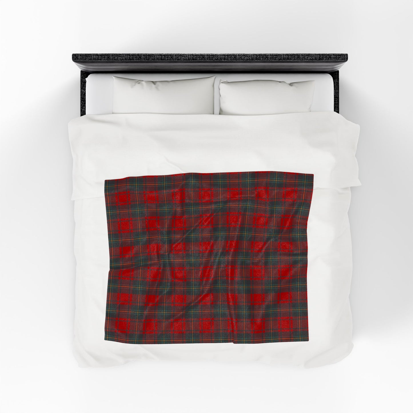 Red Plaid Velveteen Plush Blanket