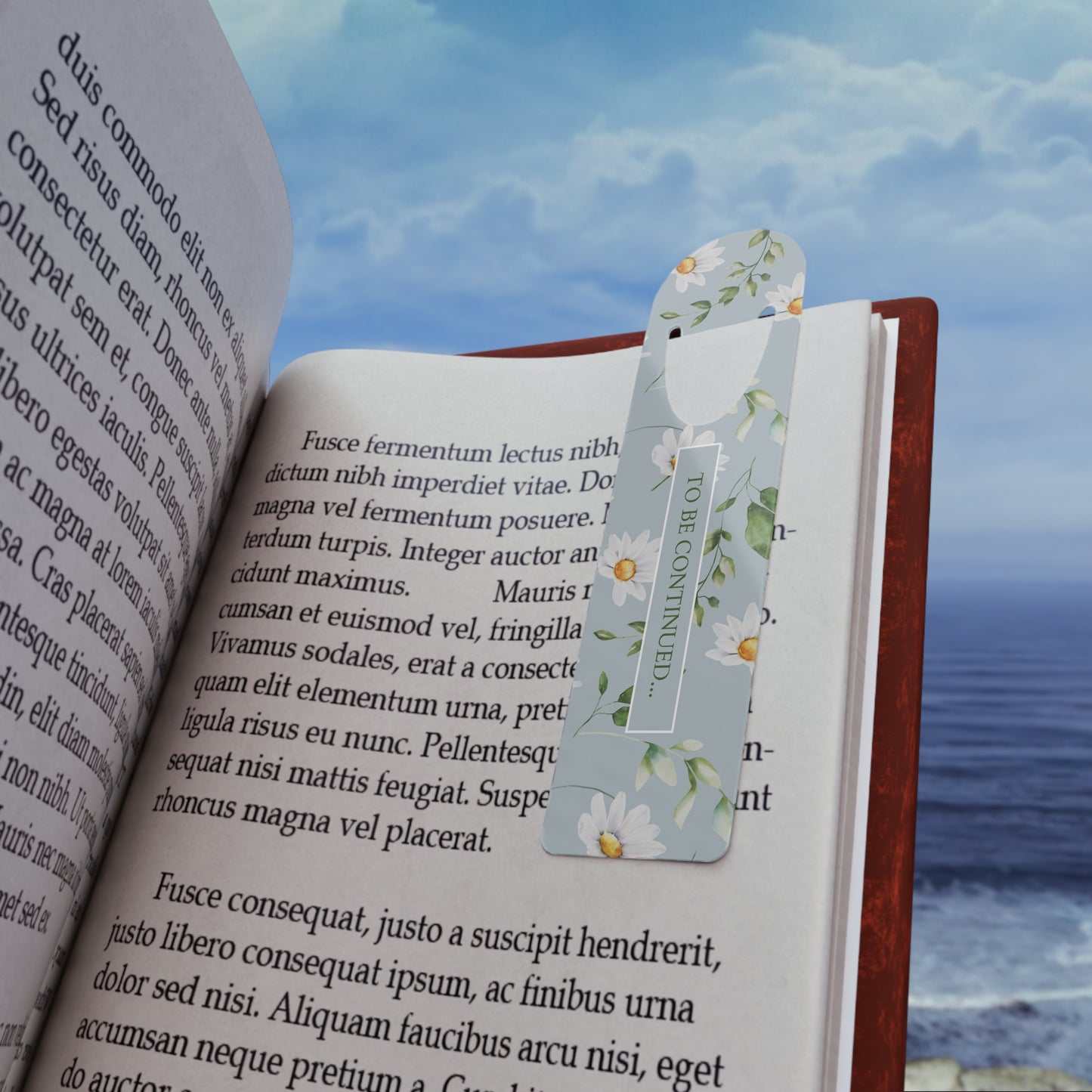 Floral "To Be Continued" Metal Bookmark