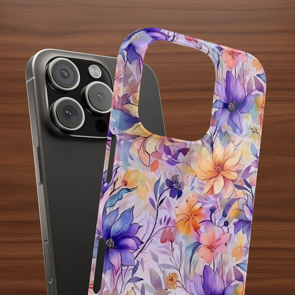 Floral Watercolor Slim Phone Case