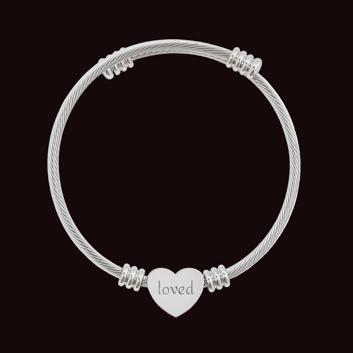 'Loved' Heart Bracelet