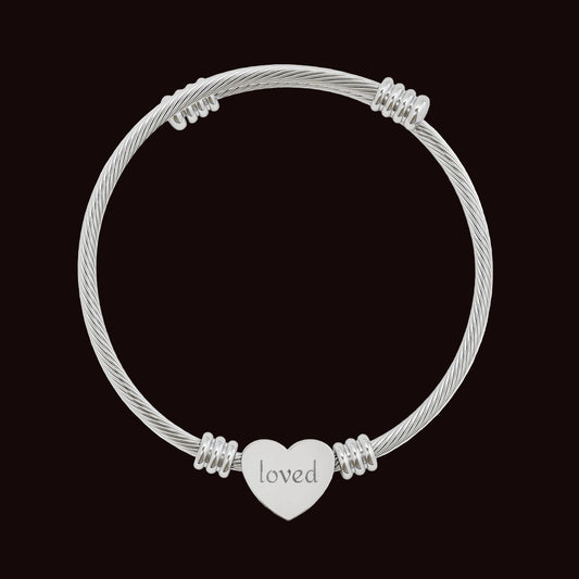 'Loved' Heart Bracelet