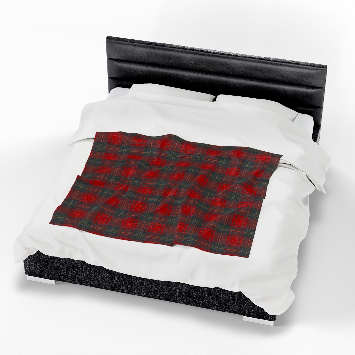 Red Plaid Velveteen Plush Blanket