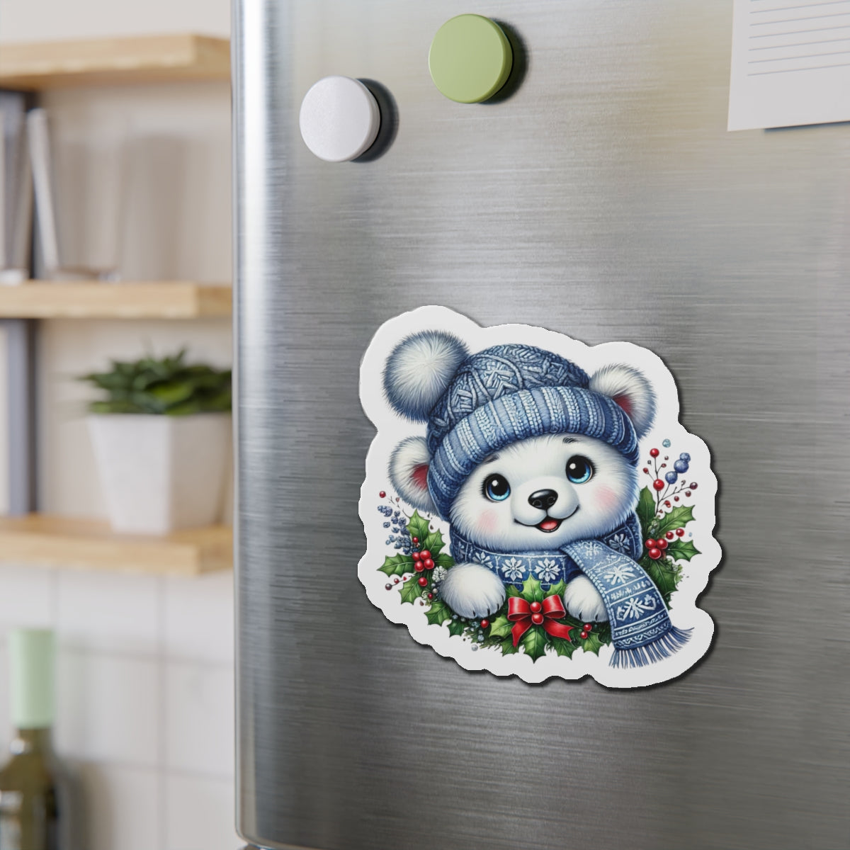 Winter Bear Fridge Magnet