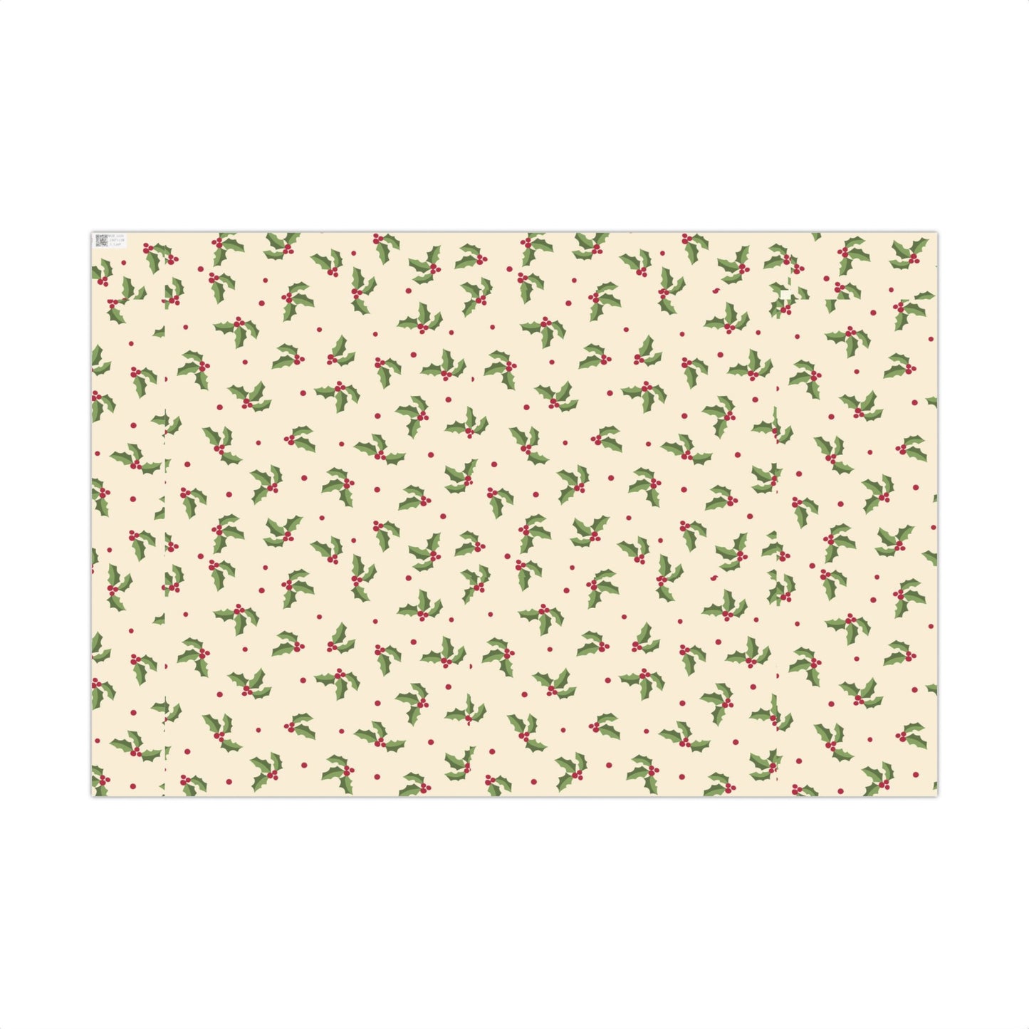 Holly & Berries Christmas Gift Wrap Paper