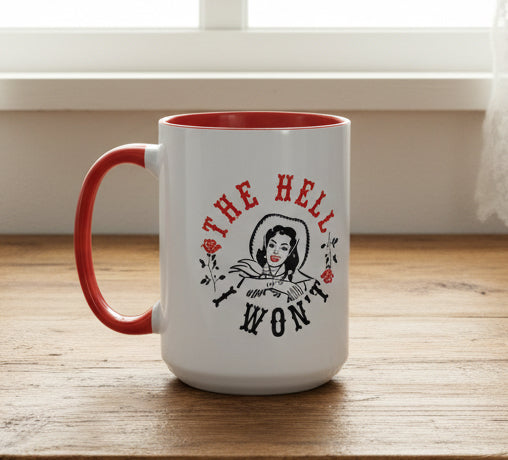 The Hell Won’t Retro Rosie-Style 15oz Accent Mug