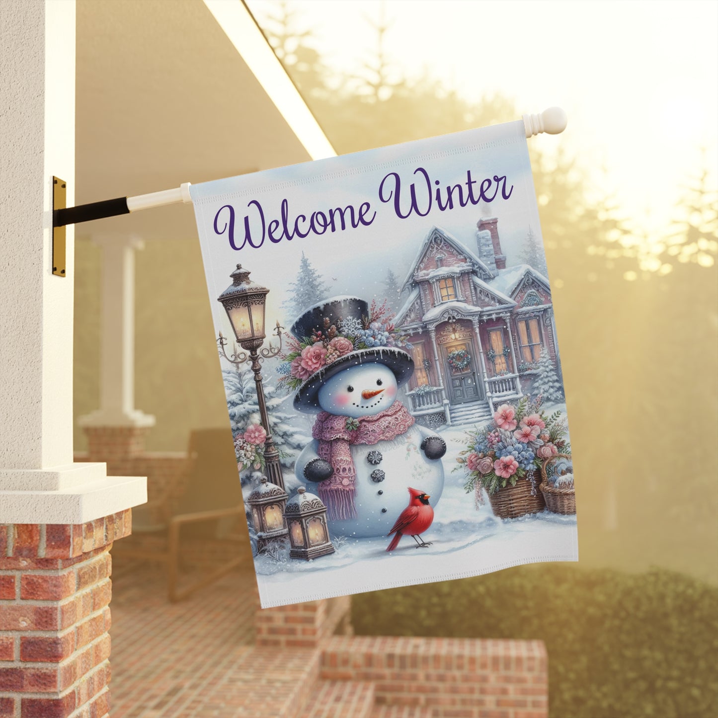 Welcome Winter Garden Flag