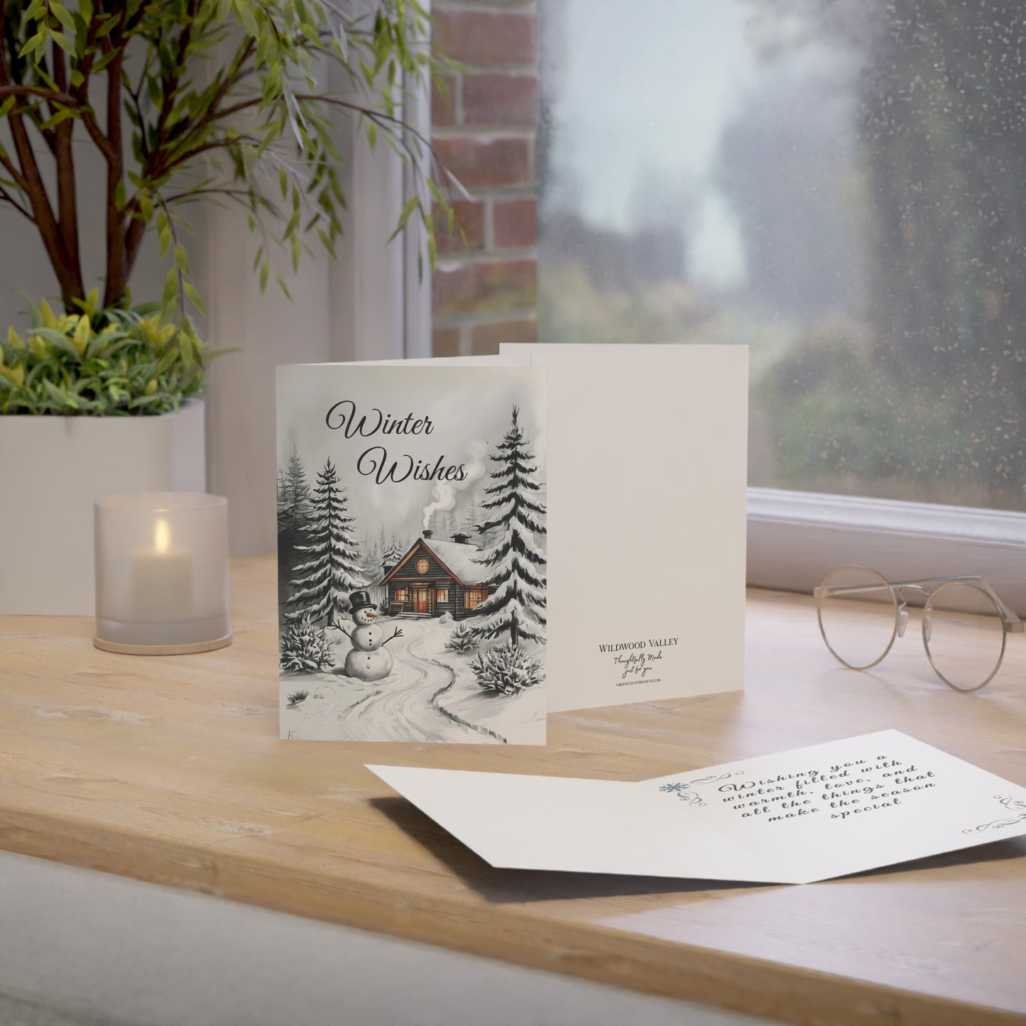 Winter Wishes Greeting Card — Pack of 1 or 10