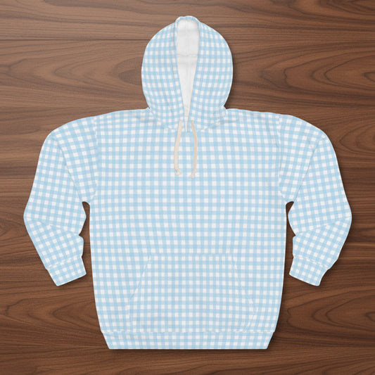 Blue Gingham Hoodie