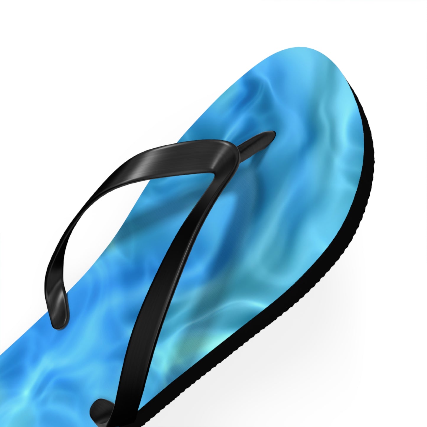 Swirling Water Flip Flops — Blue Water Marble Beach Sandals