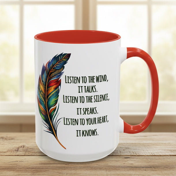 Listen to the Wind 15oz Accent Mug
