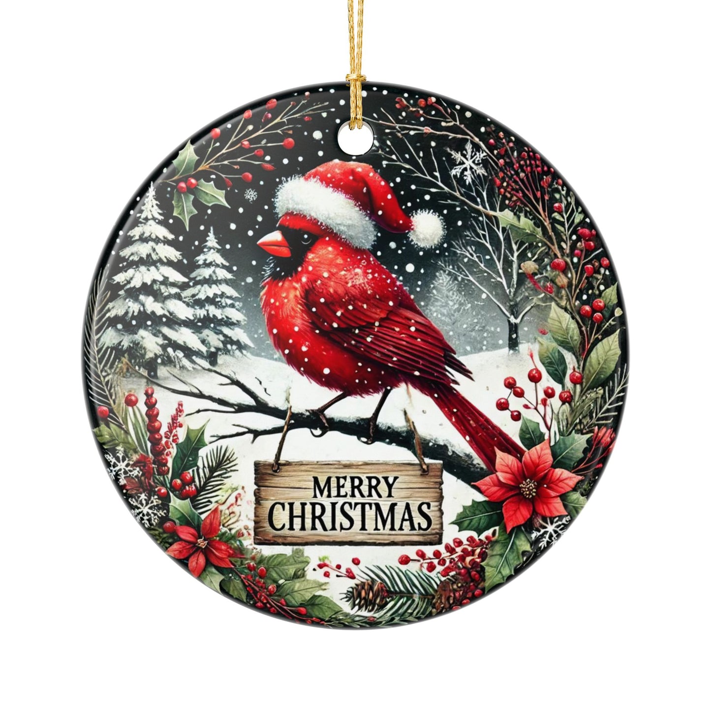 Cardinal Cheer Christmas Ornament