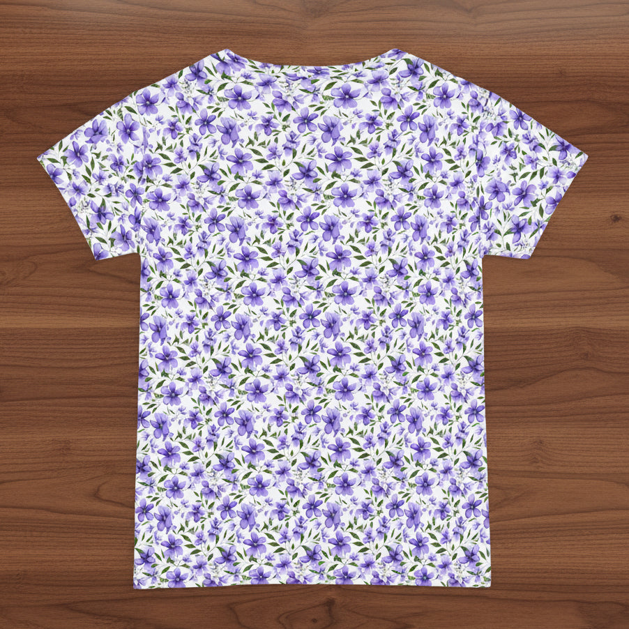 Violet Vines Short Sleeve Shirt