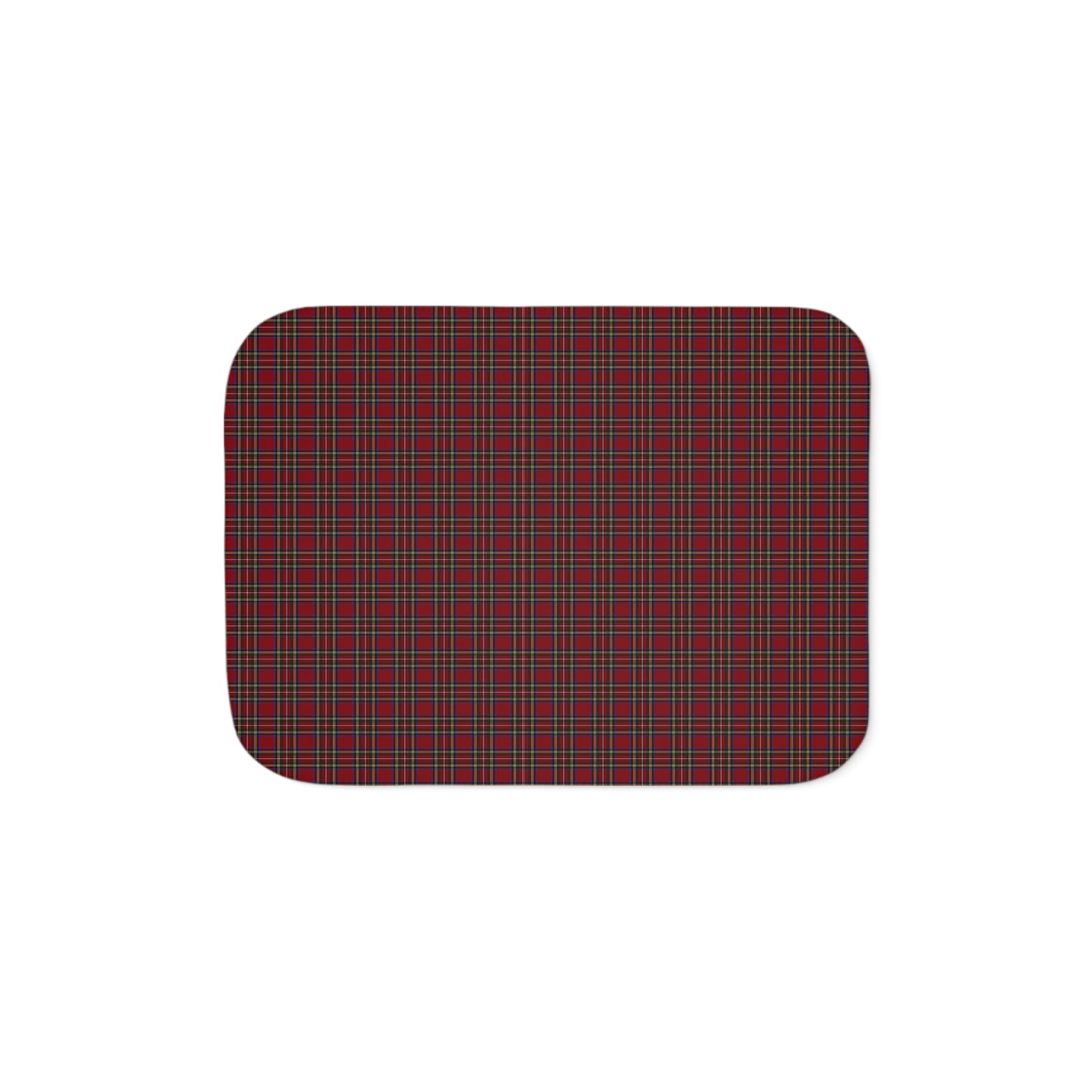 Christmas Eve Plaid Sherpa Blanket (beige reverse)